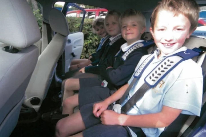 The Multimac four-seater child seat transforms the back seat of your car into a mini-bus