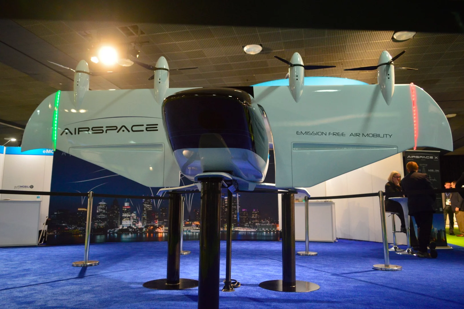 AirSpaceX shows off its Mobi-One model at the North American International Auto Show