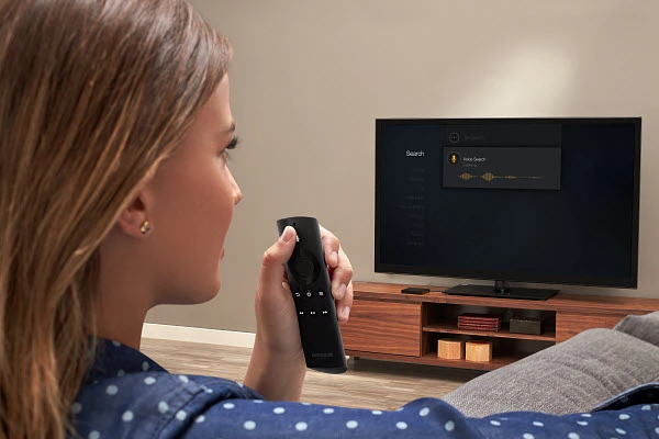 Amazon Fire TV allows you to search for content by speaking into the remote control