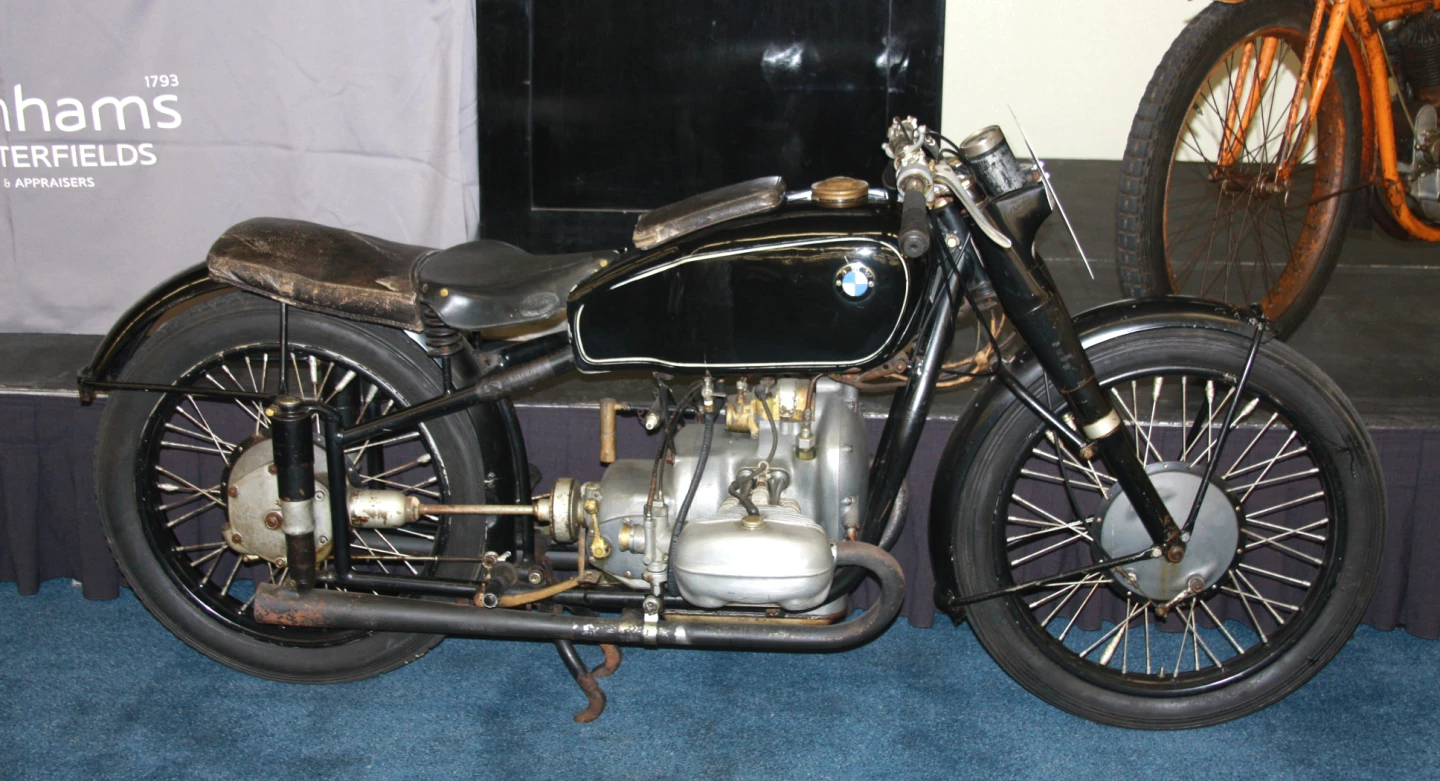 This rare, factory prepared competition unit, ex-Rody Rodenberg,1939 BMW R51RS sold for US$130,200at a Bonhams & Butterfield sale in Las Vegas in January, 2011. Pic: Somer Hooker