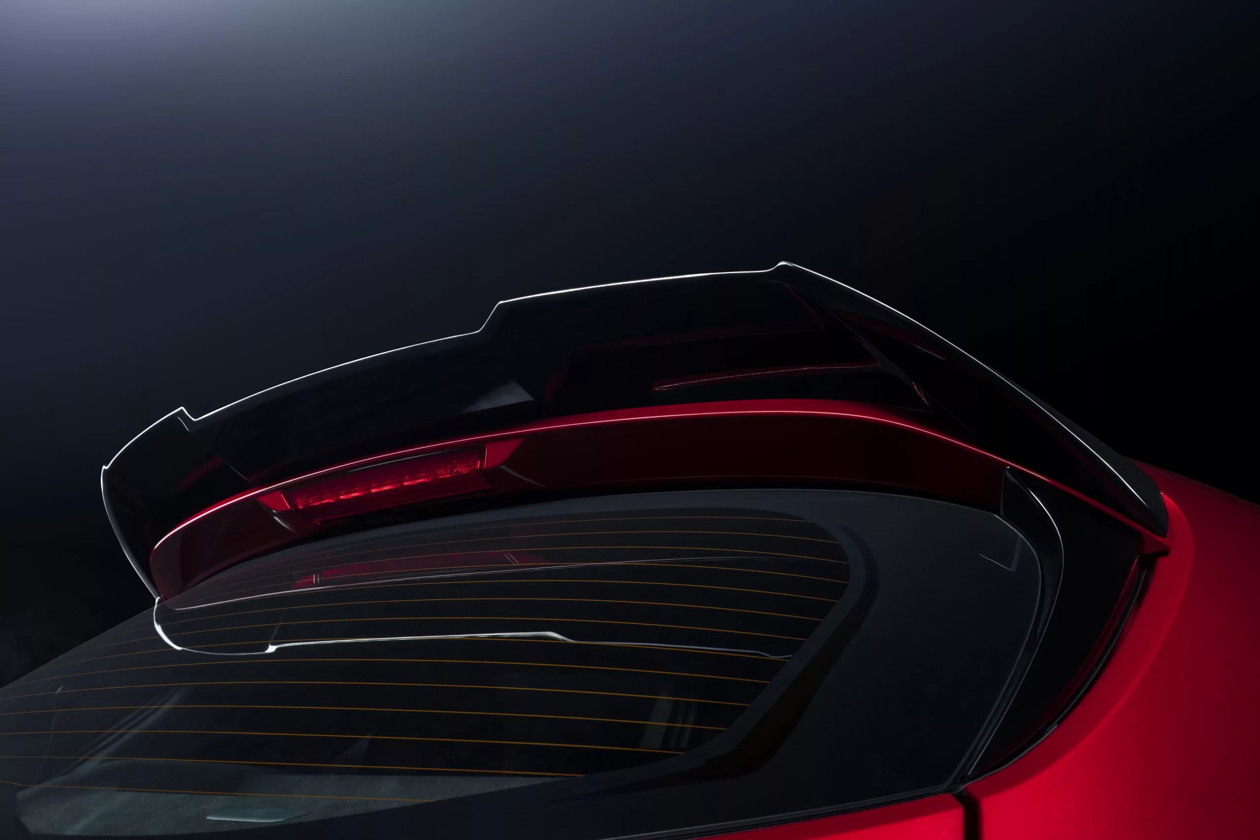This black spoiler sits atop the 2021 Toyota Corolla Hatchback Special Edition