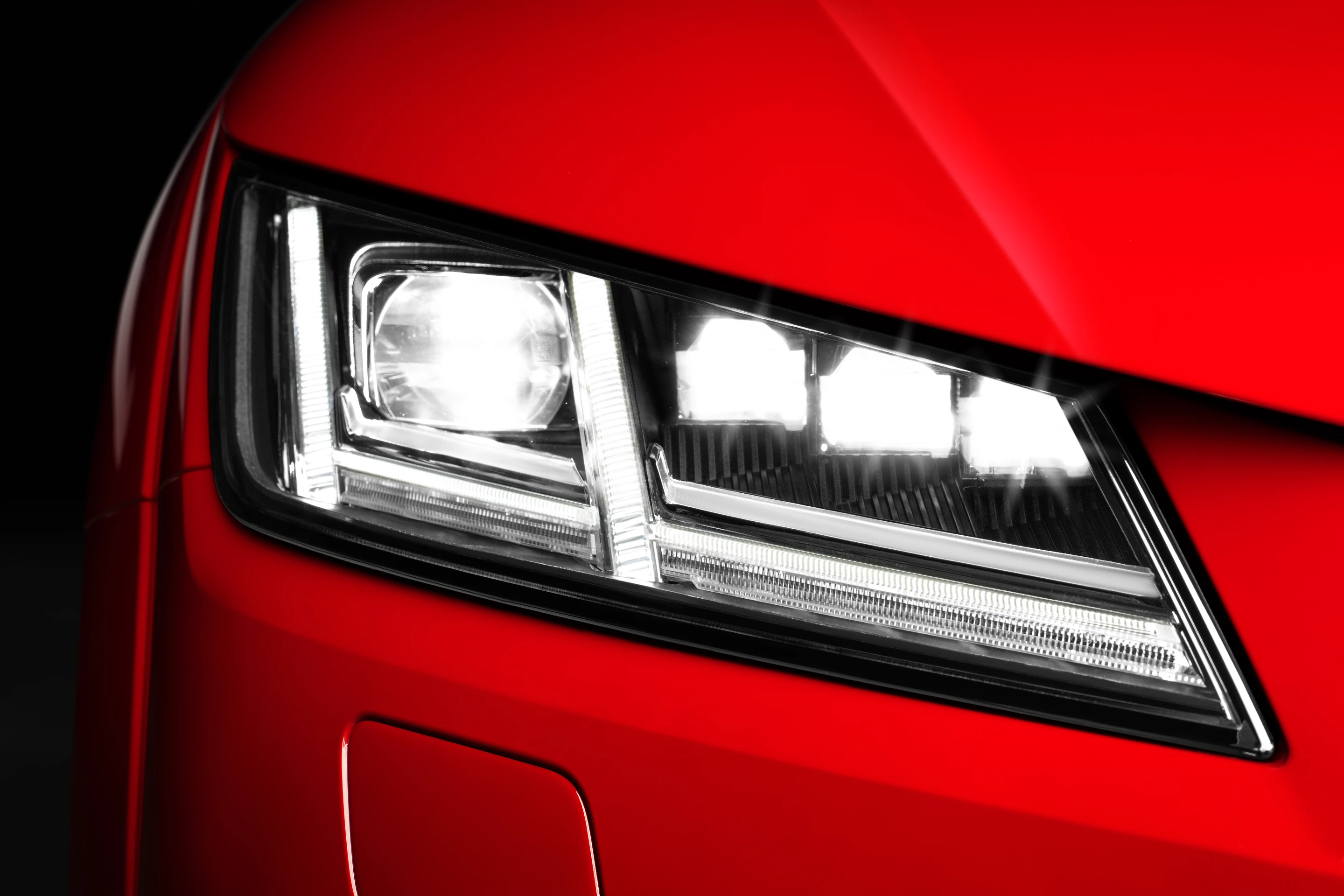 The Audi TT is also available with LED Matrix headlights