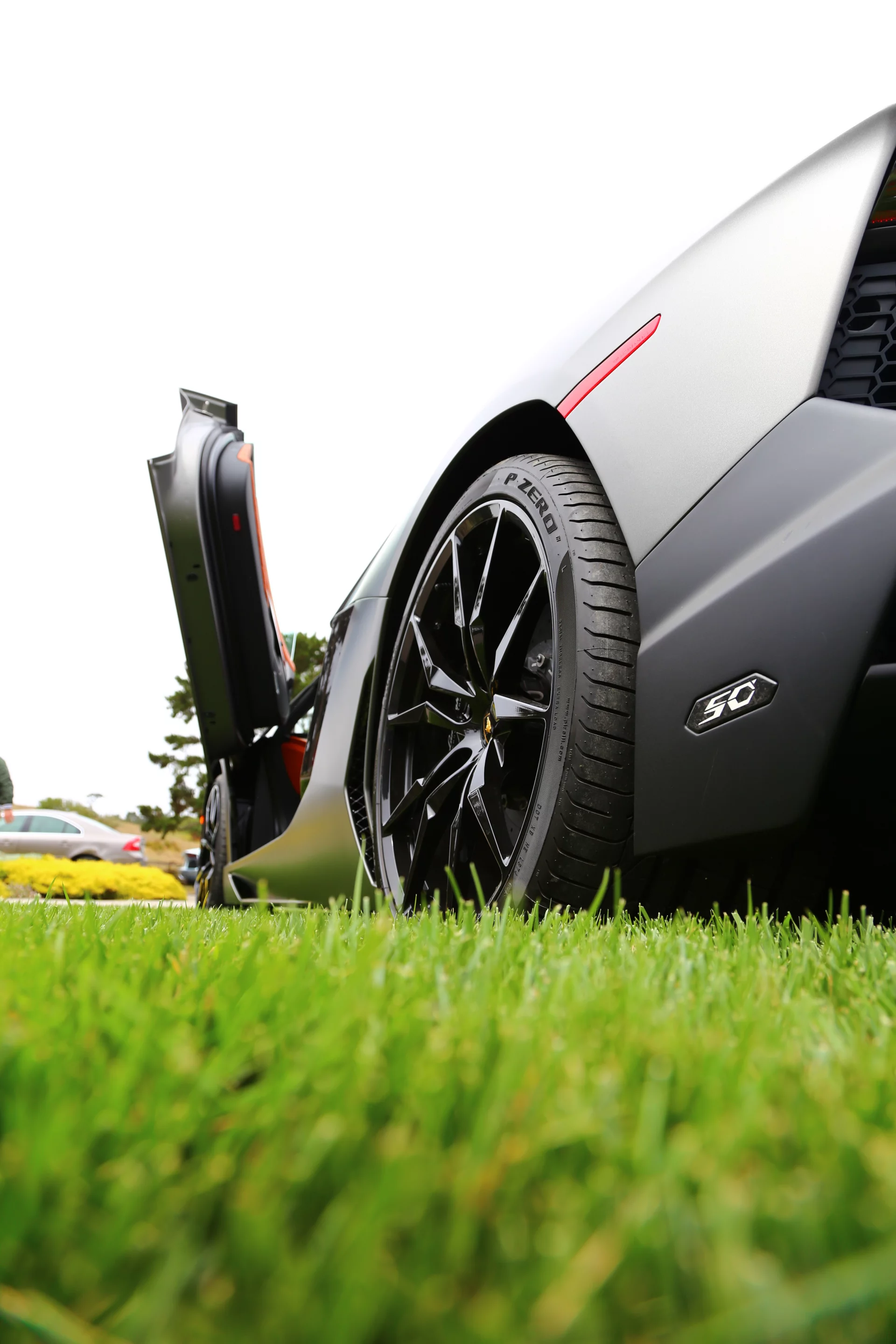 Anniversary Aventador's rear has been completely redesigned with a larger diffuser and more meshwork to further enhance engine bay venting (Photo: Angus MacKenzie/Gizmag.com)