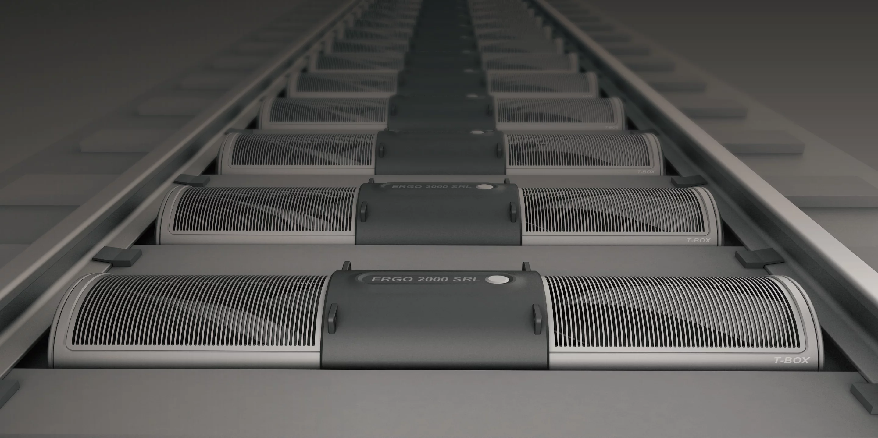 T-box devices would be placed between railway sleepers - with about 150 devices installed per kilometer