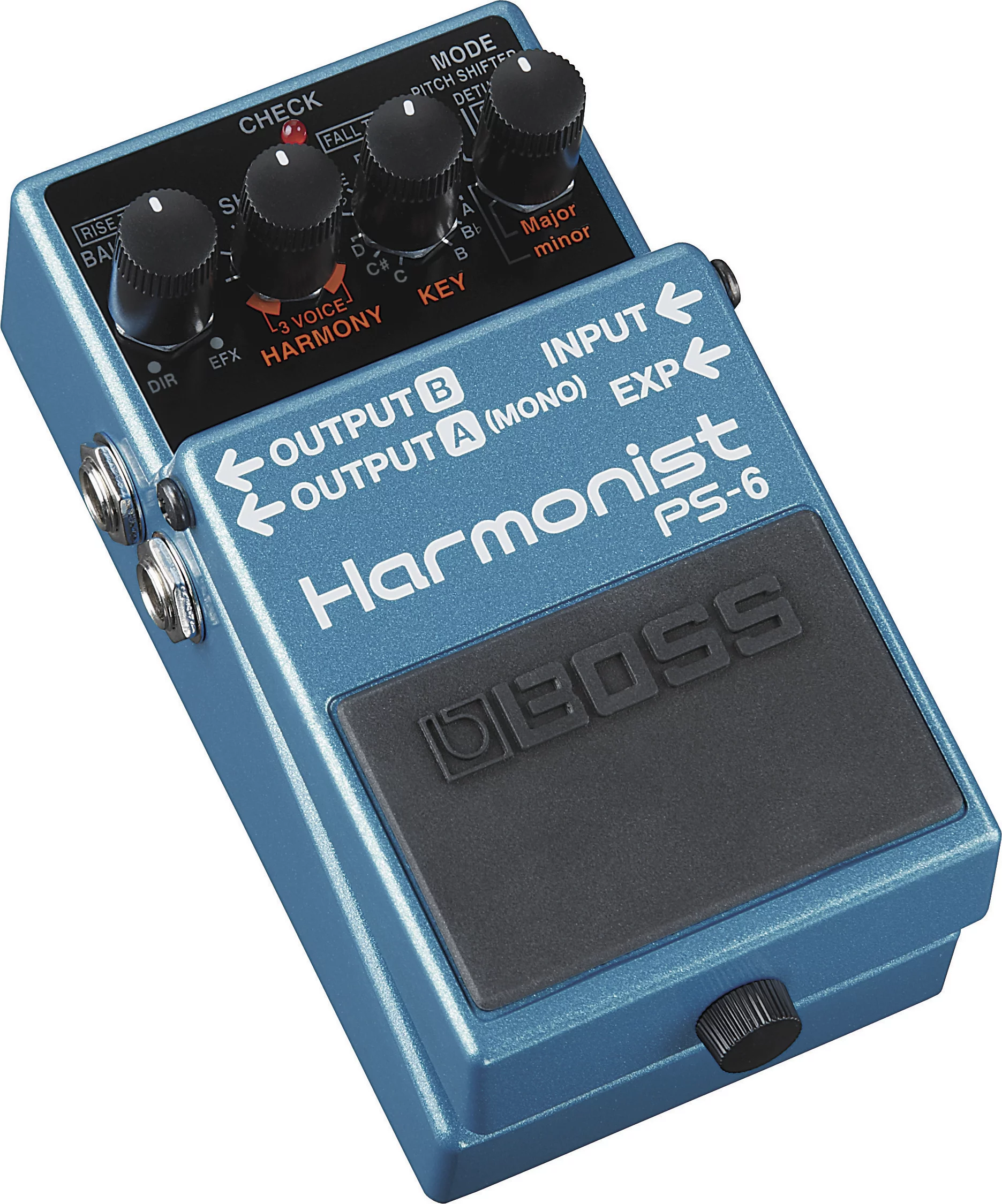 The BOSS PS-6 Harmonist gives players access to four effect modes that alter the pitch and voice of the sound