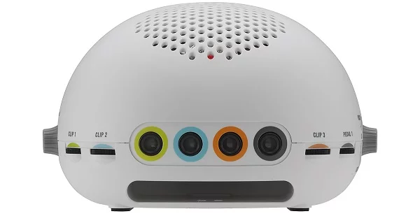 The main Cliphit unit houses a 3-inch, 2-watt speaker