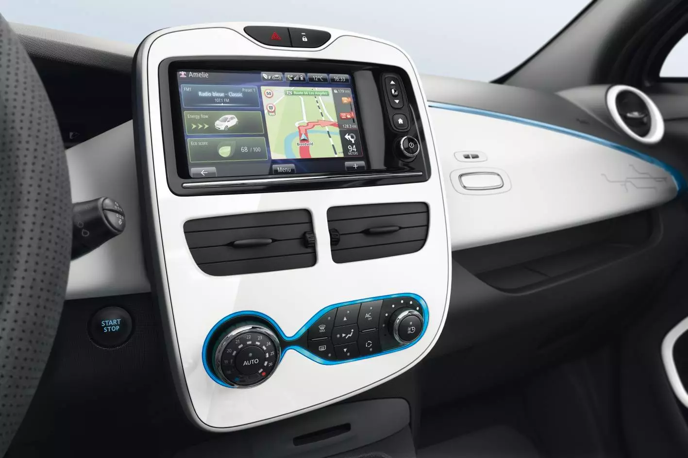 The ZOE also represents a first time outing for the Renault R-Link multimedia system