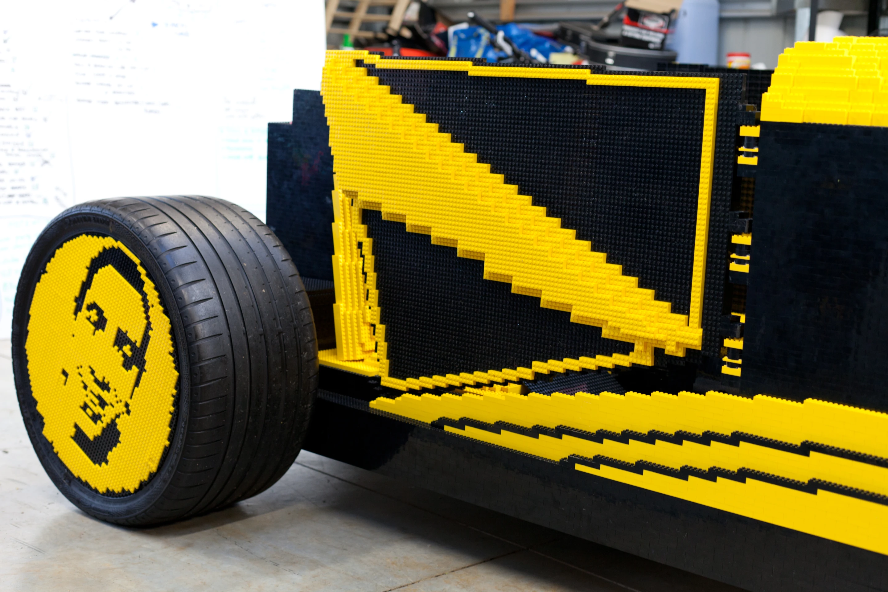 The doors are functional and 100 percent Lego