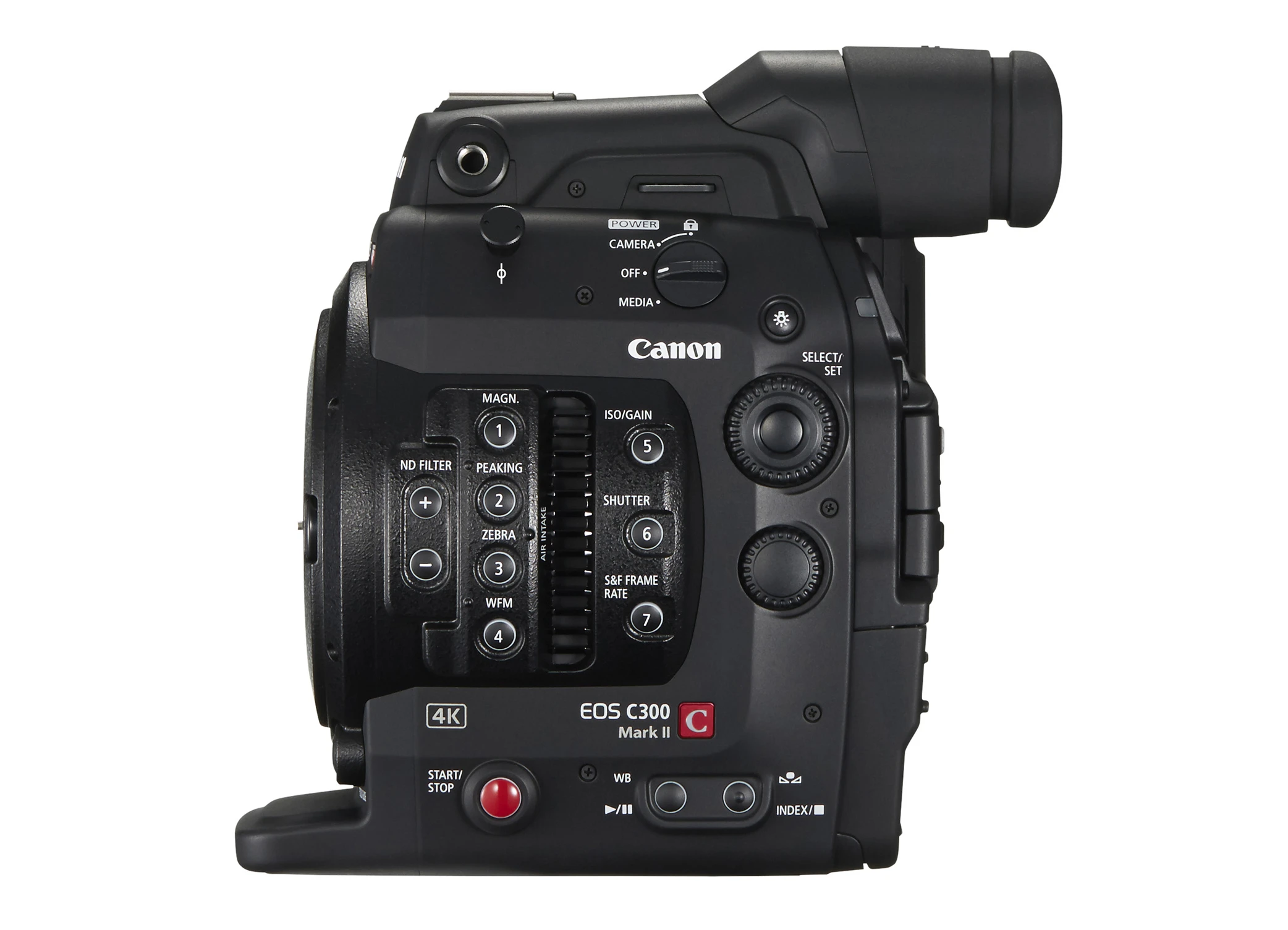 The Canon EOS C300 Mark II has all the controls you'd expect of a professional camera