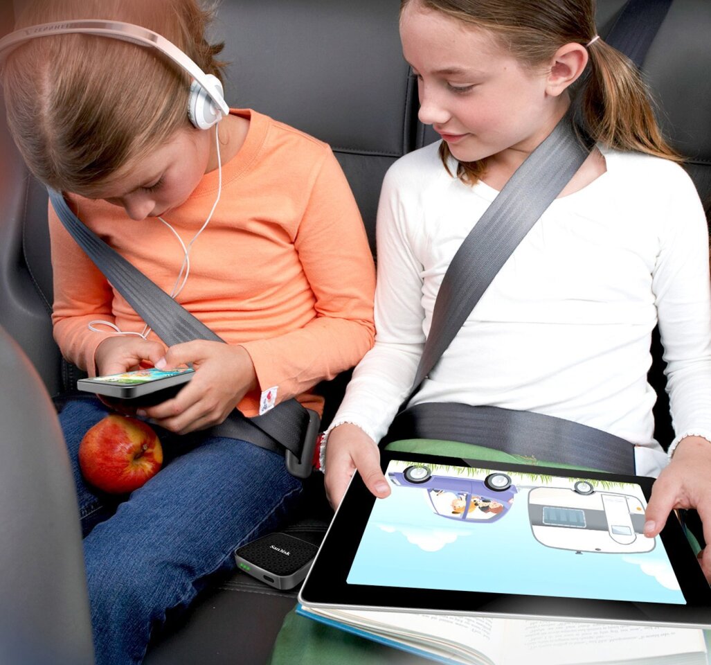 The Connect Wireless Media Drive is capable of simultaneously connecting with up to eight mobile devices