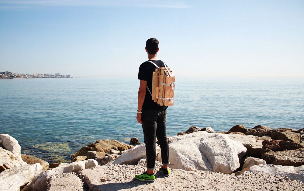The Nomadic Chair can be worn like a backpack for the ultimate in portability
