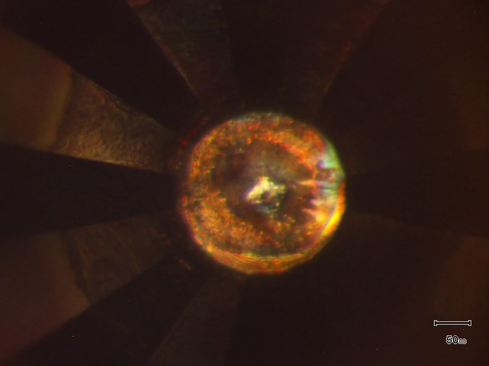 A sample of NaCl3, which was considered "forbidden" in classical chemistry (Photo: Alexander Goncharov)