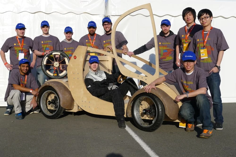 All the materials on Aston University's car are sustainable