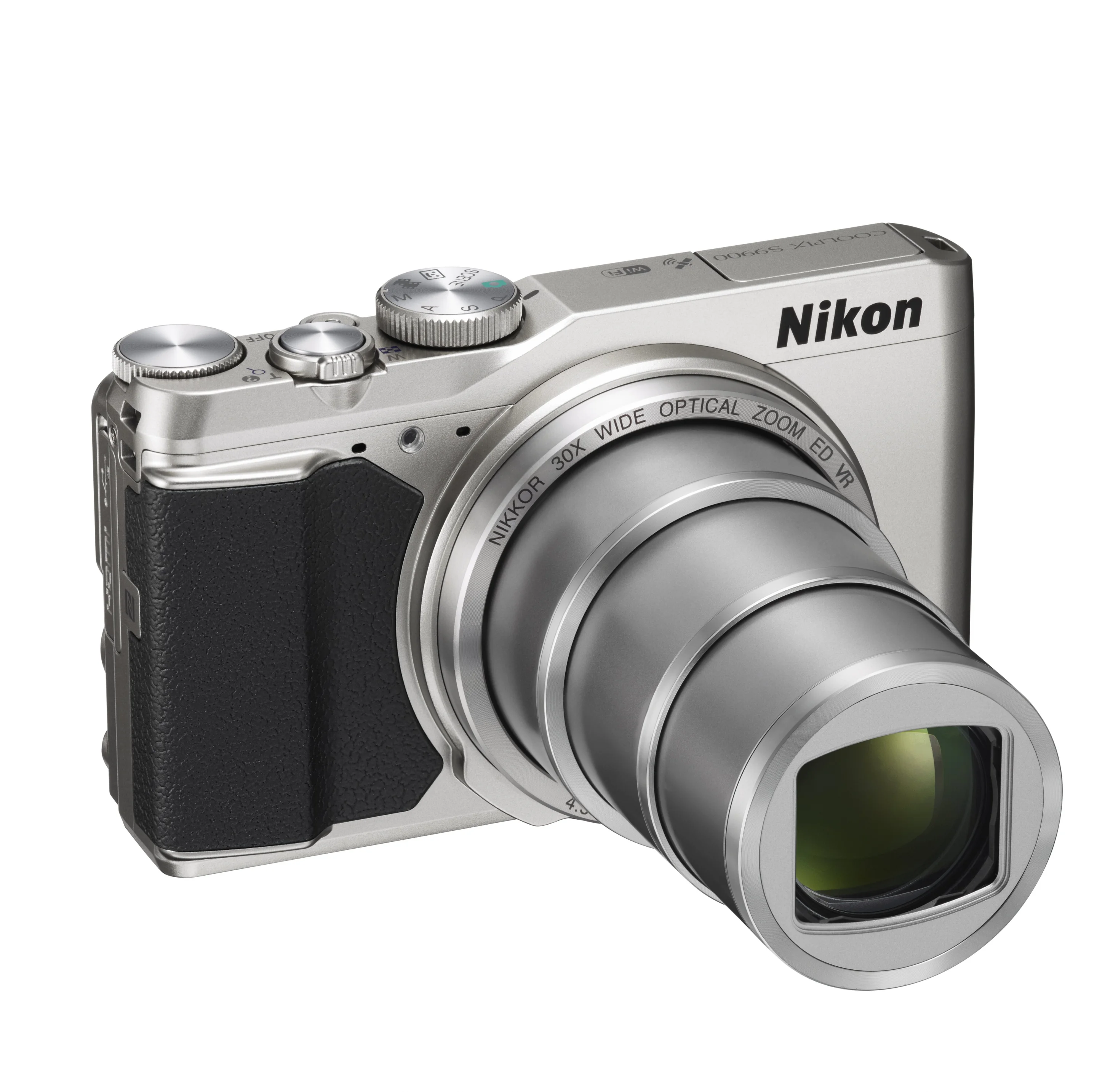 The Nikon Coolpix S9900 has a 25-750-mm equivalent F3.7-F6.4 lens