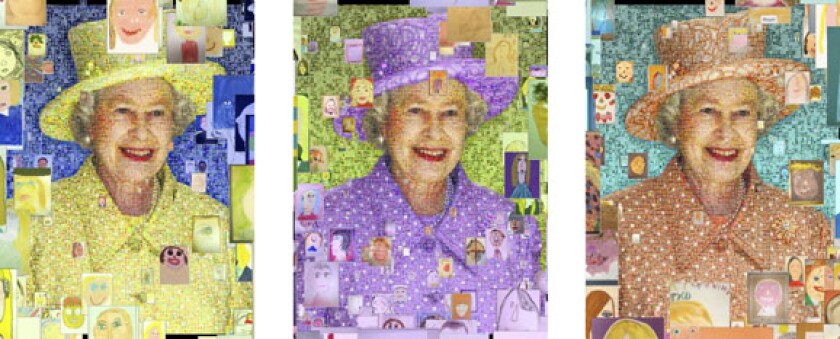 Artist Ross Ashton worked with Boris Glazer using a customized version of Glazer's Mazaika image mosaic software, to compose animated mosaics from self-portraits of children aged between four and 16 (Image: Mazaika.com)