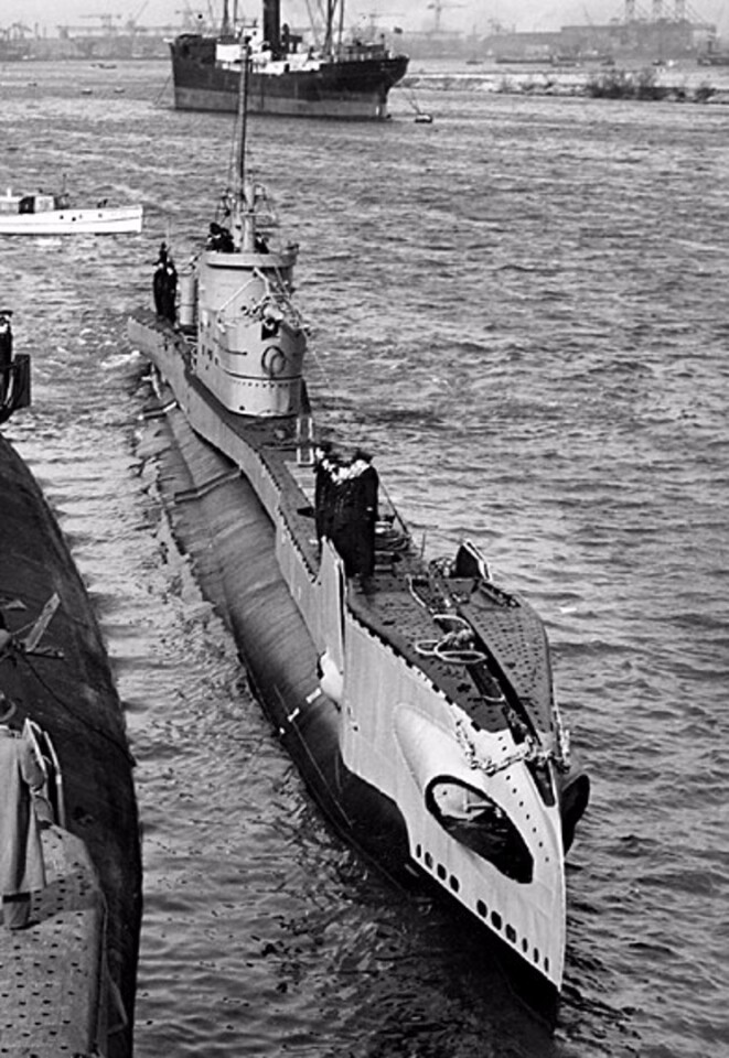 A T-class submarine of the Second World War