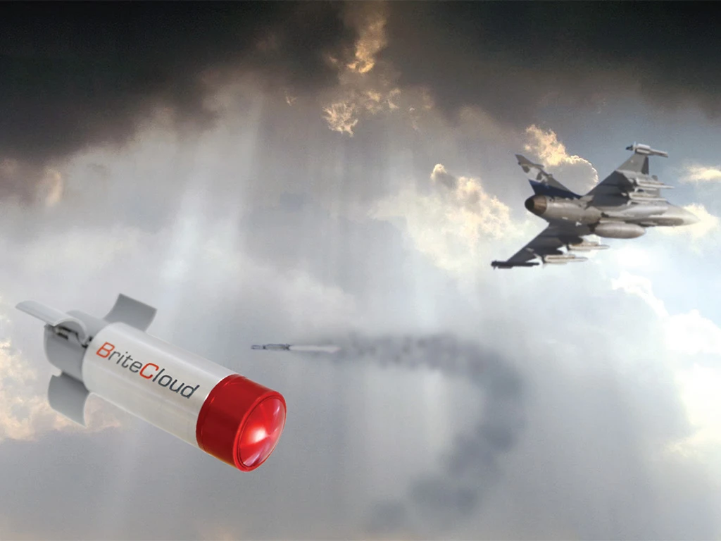 The BriteCloud missile decoy system is being tested on RAF Typhoons