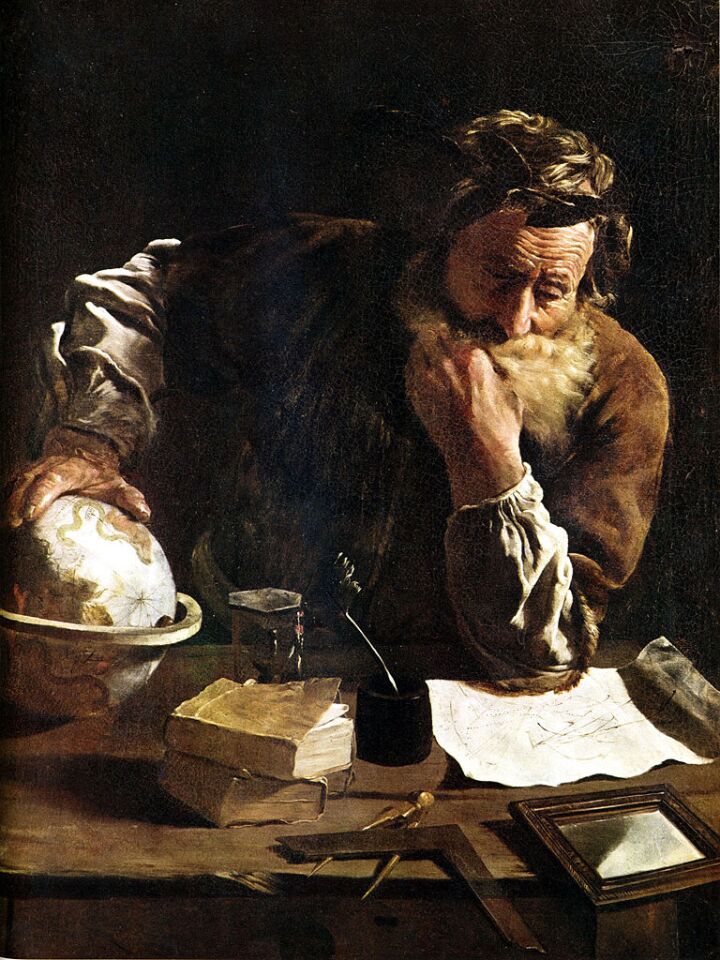 Portrait of Archimedes, the great mathematician