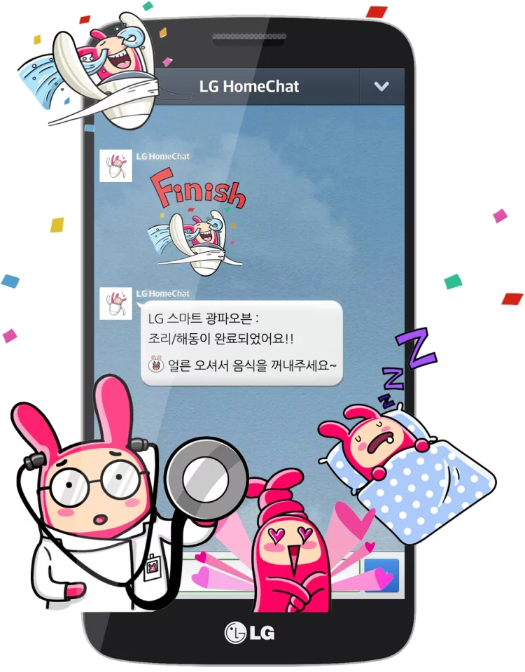 HomeChat can be used on mobile devices and sends messages via the Line messenger