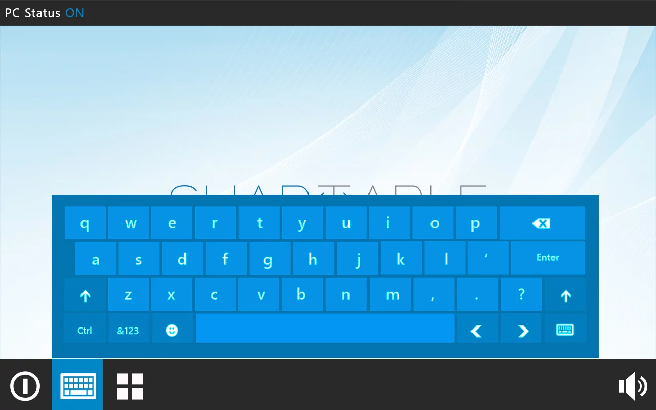 The 7-inch mini-display can be used as a keyboard if necessary