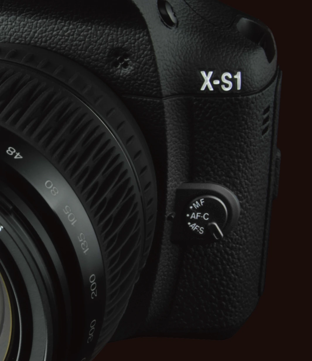 Close up of one of the X-S1's intuitively placed function/mode selectors