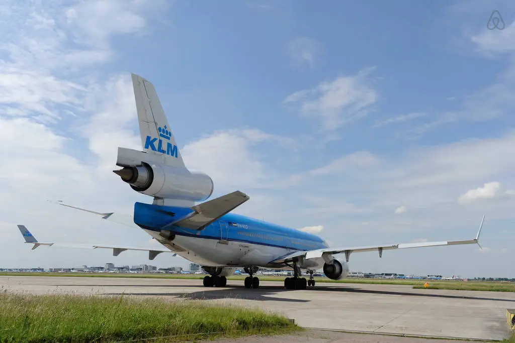 The retired KLM aircraft which successfully charted 3,675 flights, is now located next to the Schiphol airport in Amsterdam