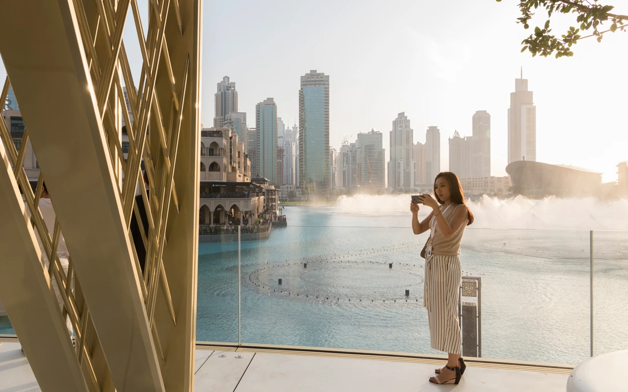 The Apple Dubai Mall's terrace really does offer some amazing-looking views
