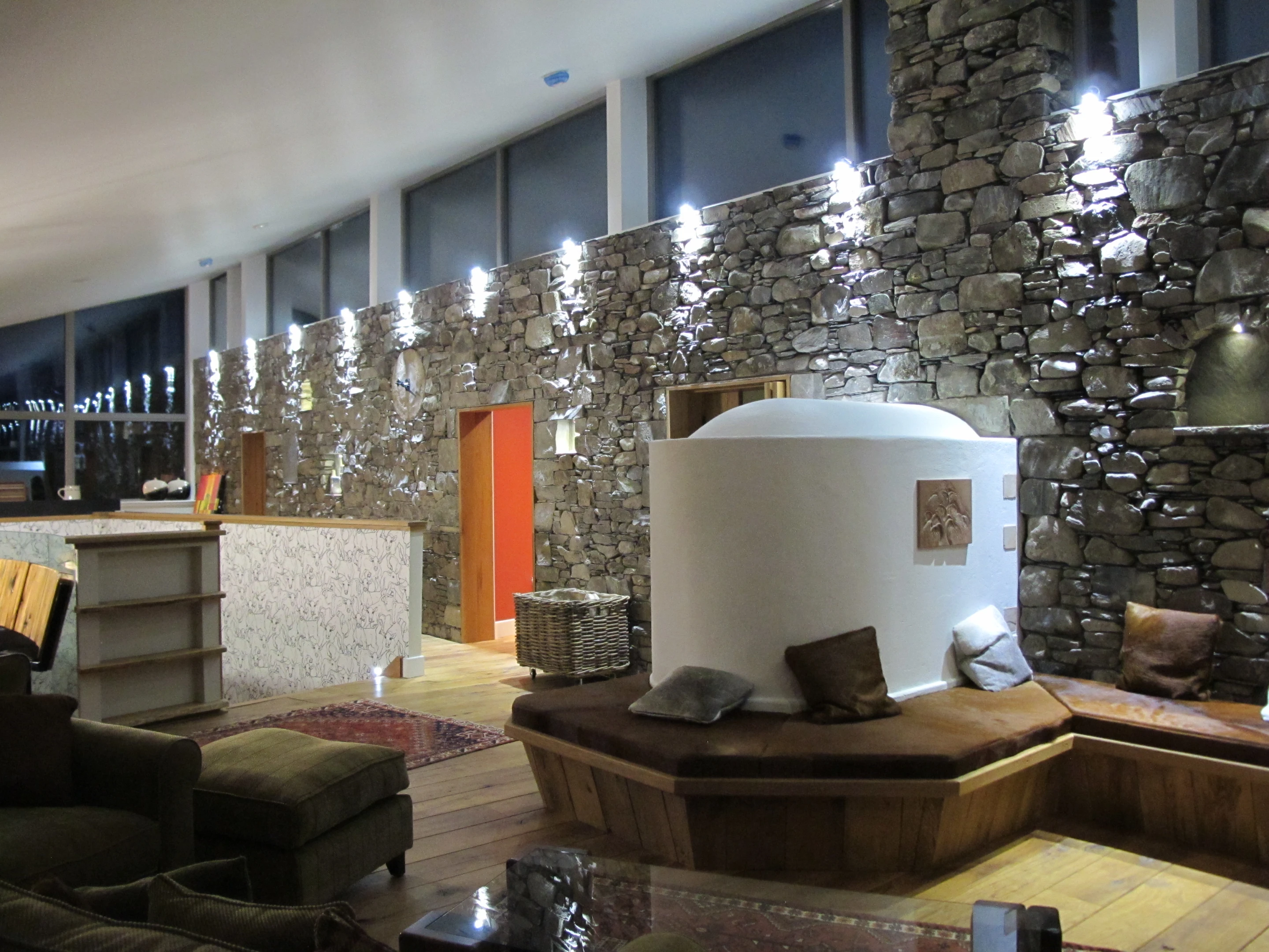 All of the house's external walls have been insulated with wool from the farm (Photo: Mark Waghorn Architects)