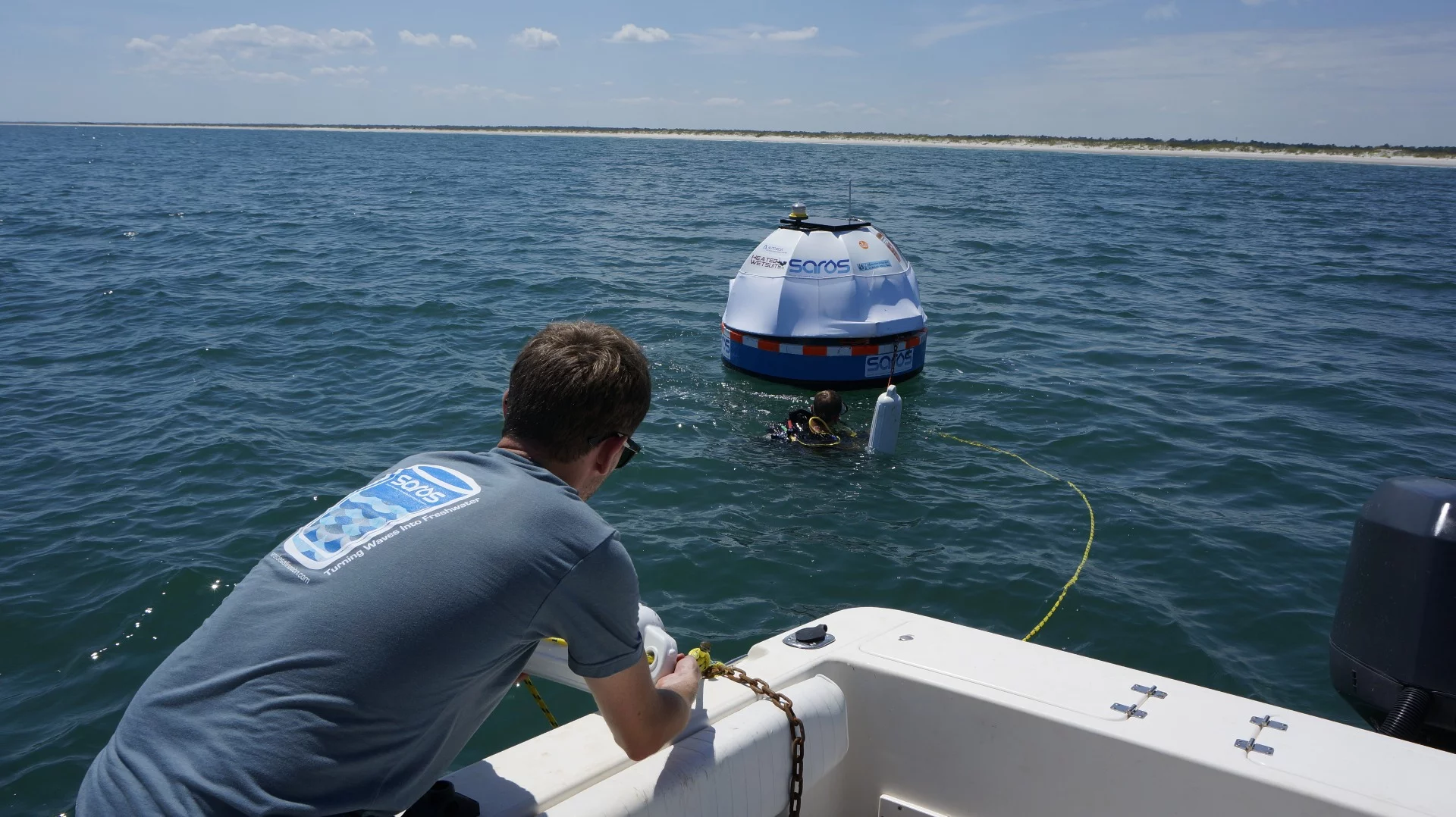 Deploying the SAROS wave-powered desalination system