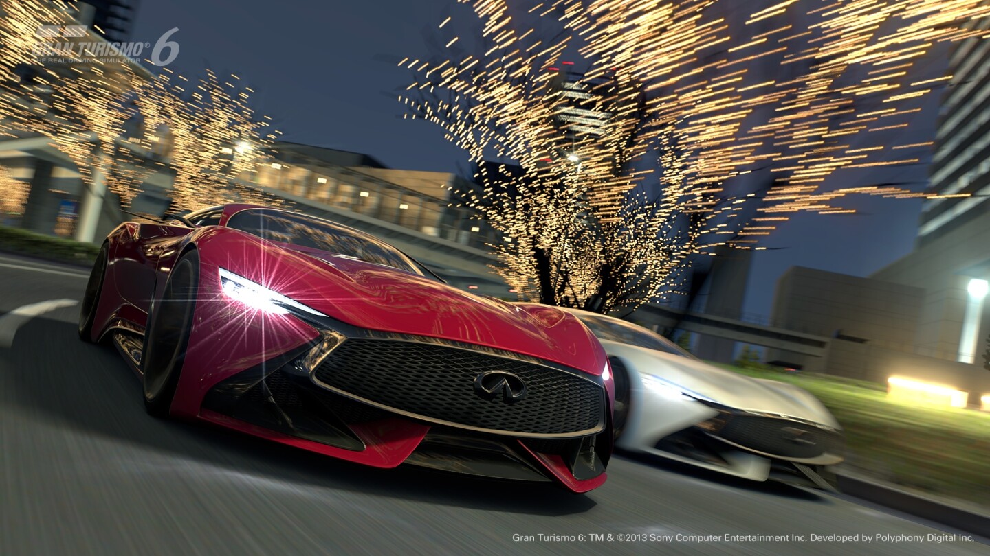 The Infiniti Concept Vision GT hits the racetrack