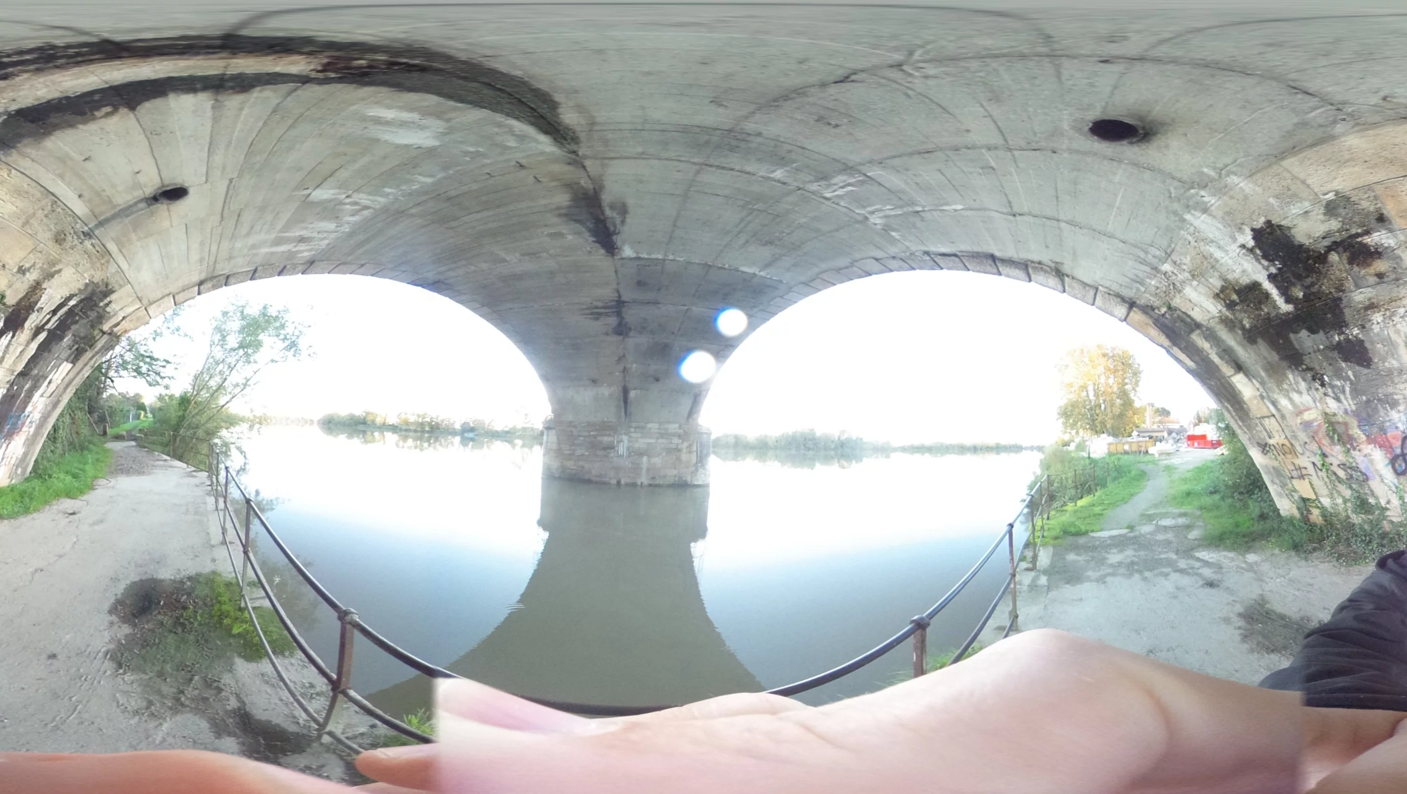 On the left, where I'm going, and on the right, where I've just come from