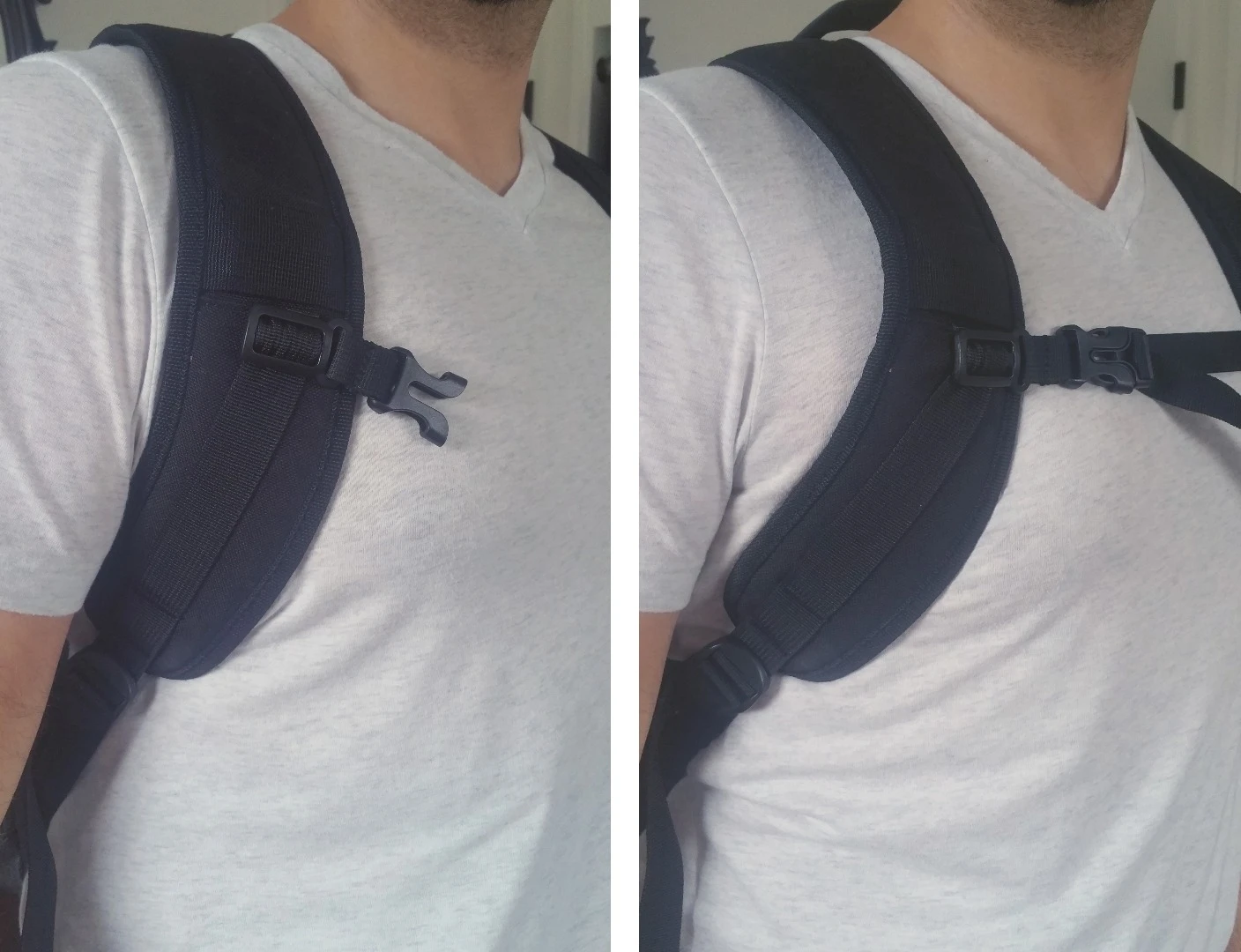 Although the MOS Pack sports a compression strap, it's less comfortable to use in practice with the way it pulls the shoulder straps