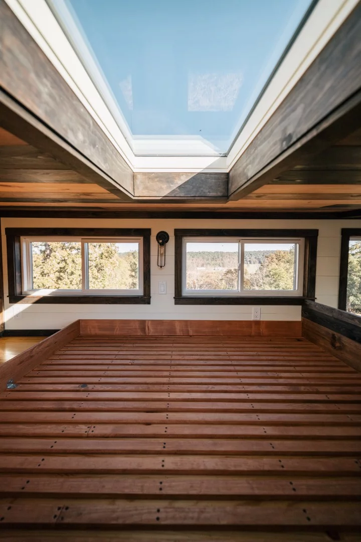 The Silhouette's bedroom is topped by a skylight