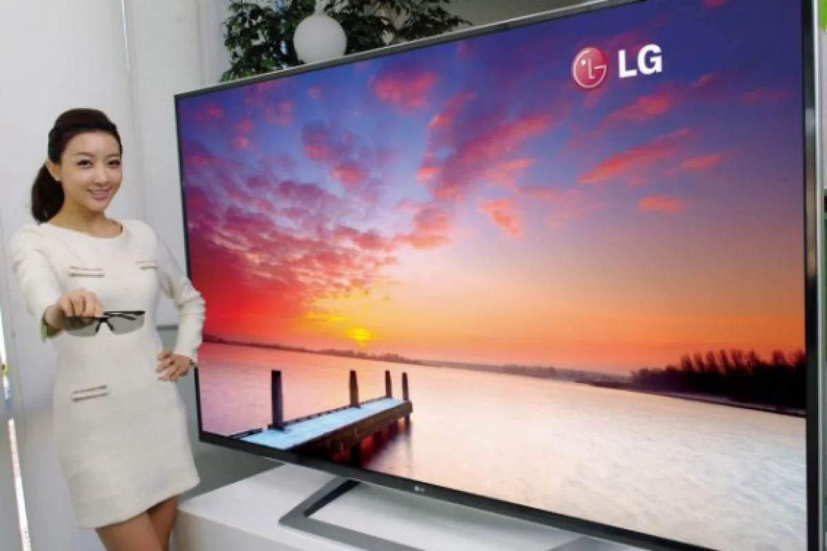 The 84-inch television has 8 million pixels, giving it four times the resolution clarity (3840 x 2160) of existing Full HD TVs