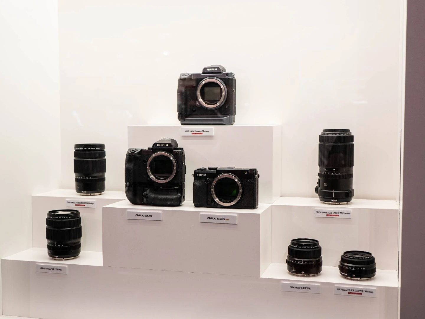 Fujifilm's compact medium format GFX series, including a mocked-up concept camera for a 100-megapixel version not much larger than the 50
