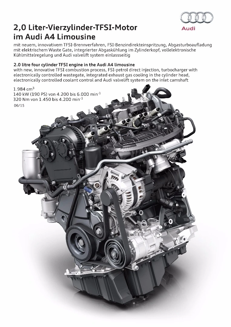 Most engines can be had in a number of different states of tune in the new A4