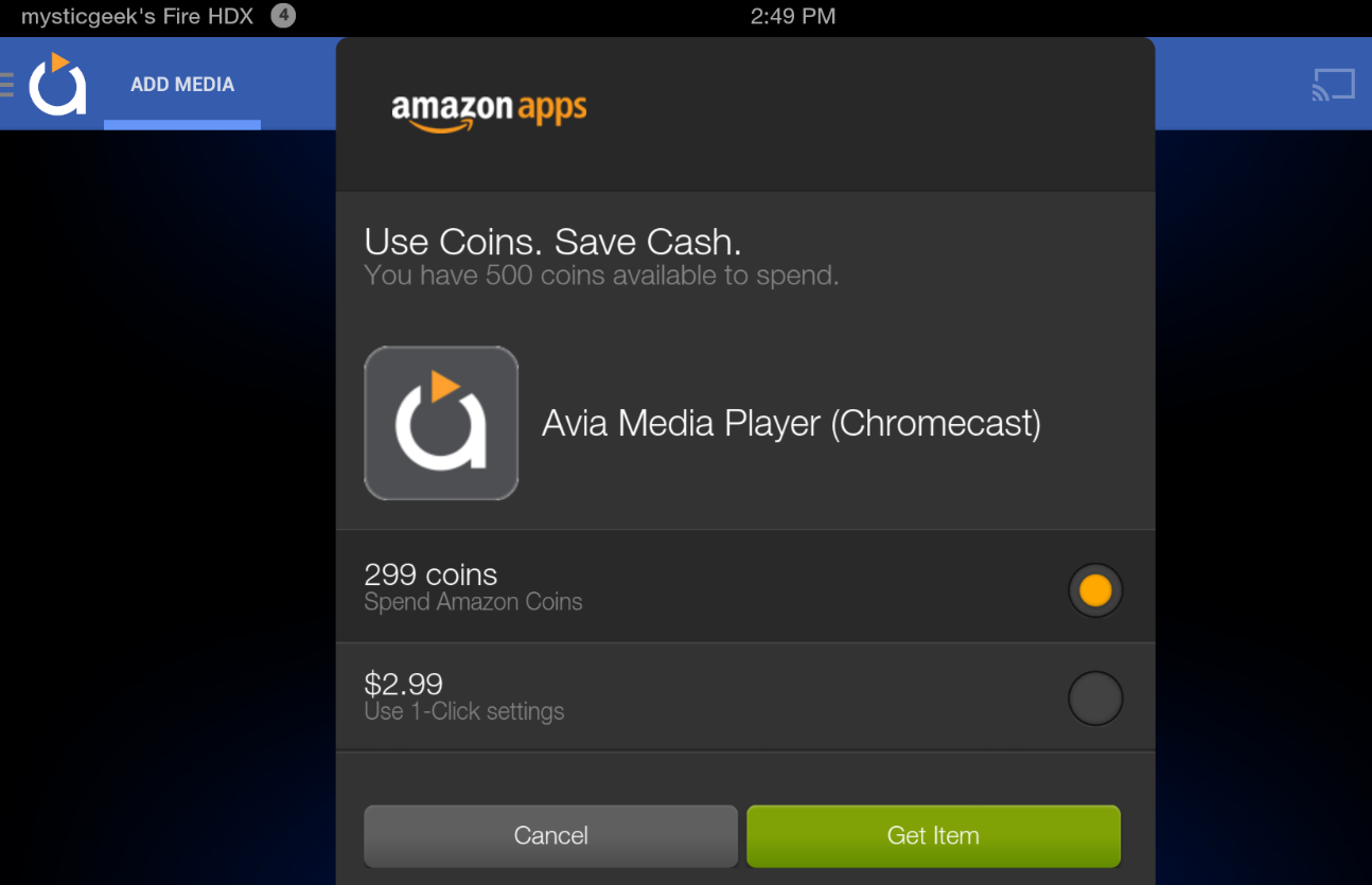 Chromecast support will cost an extra US$2.99