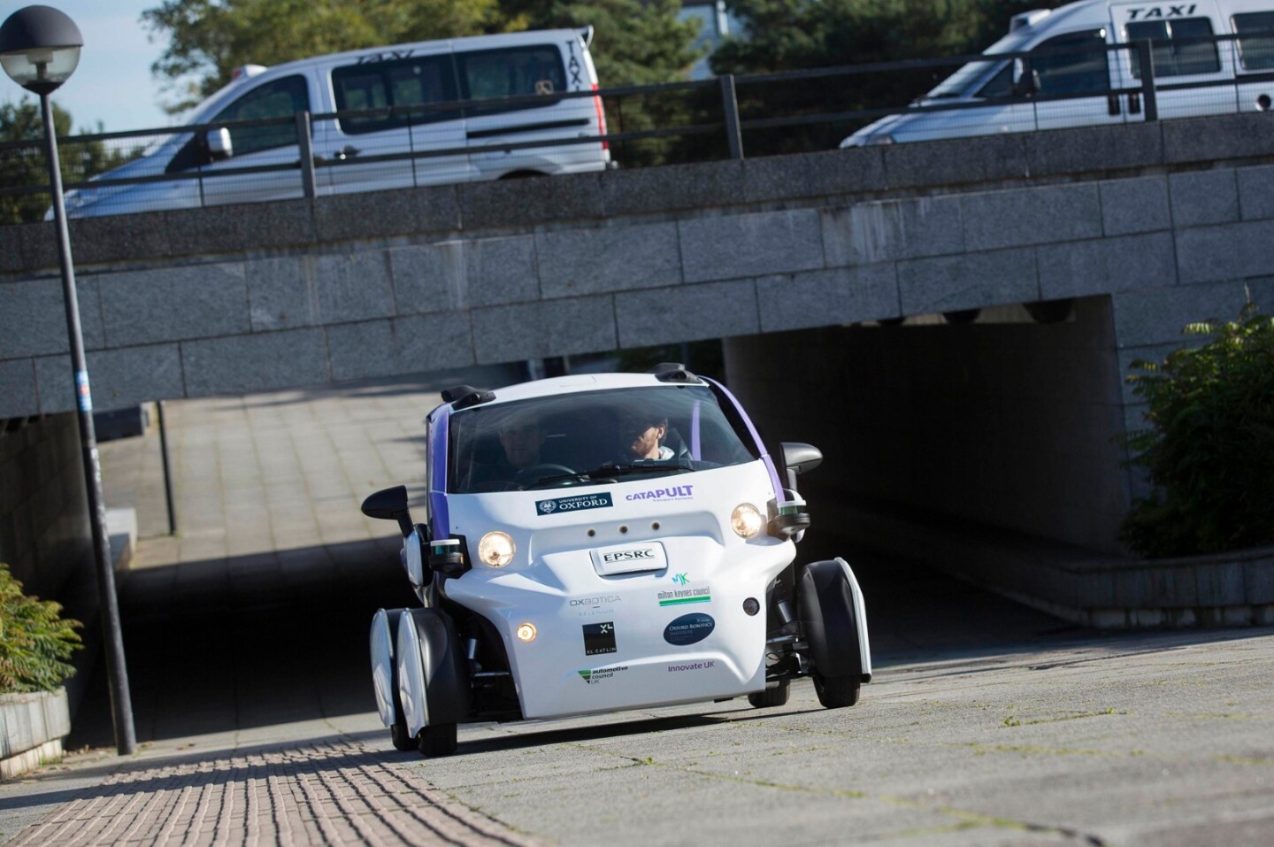The LUTZ Pathfinders are small pods conceived to transport people on last mile journeys
