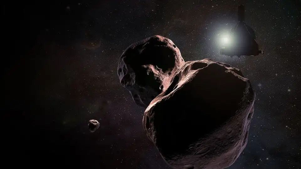 Artist's impression of New Horizons approaching Ultima Thule