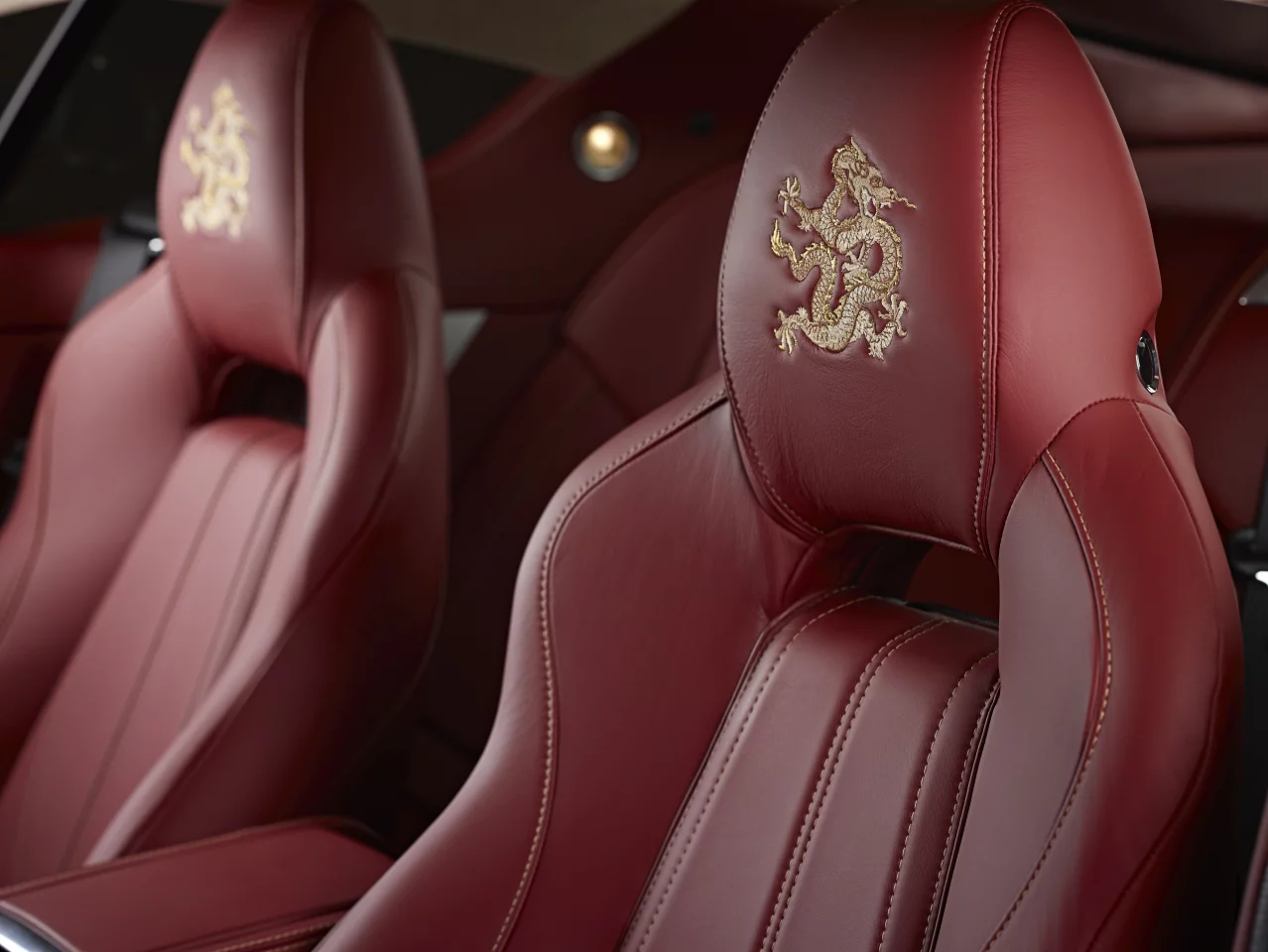 Gold embroidered headrests