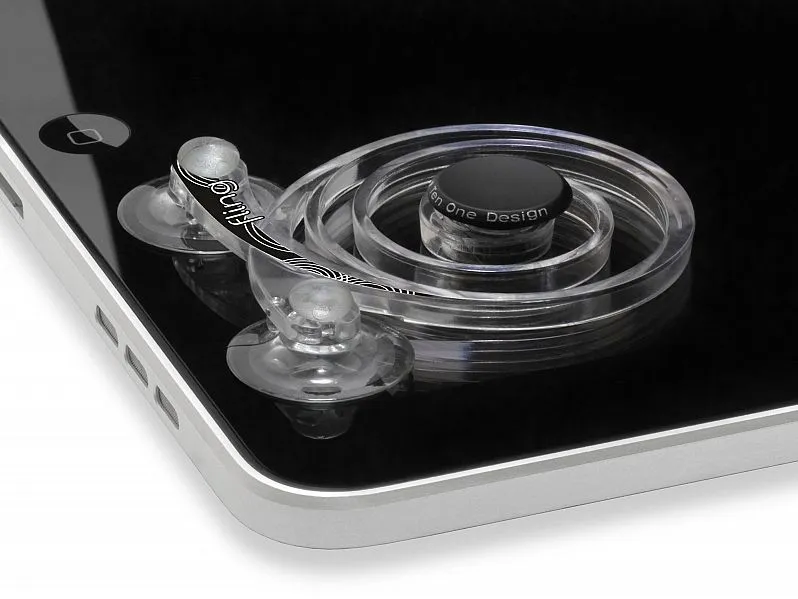 The Fling is an analog joystick that can be attached to the screen of an iPad, for better control when gaming