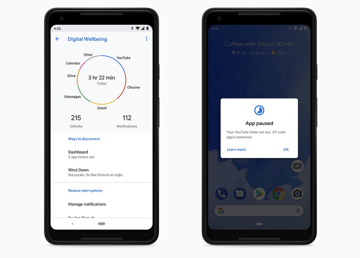 The Digital Wellbeing suite of tools is only in beta for now