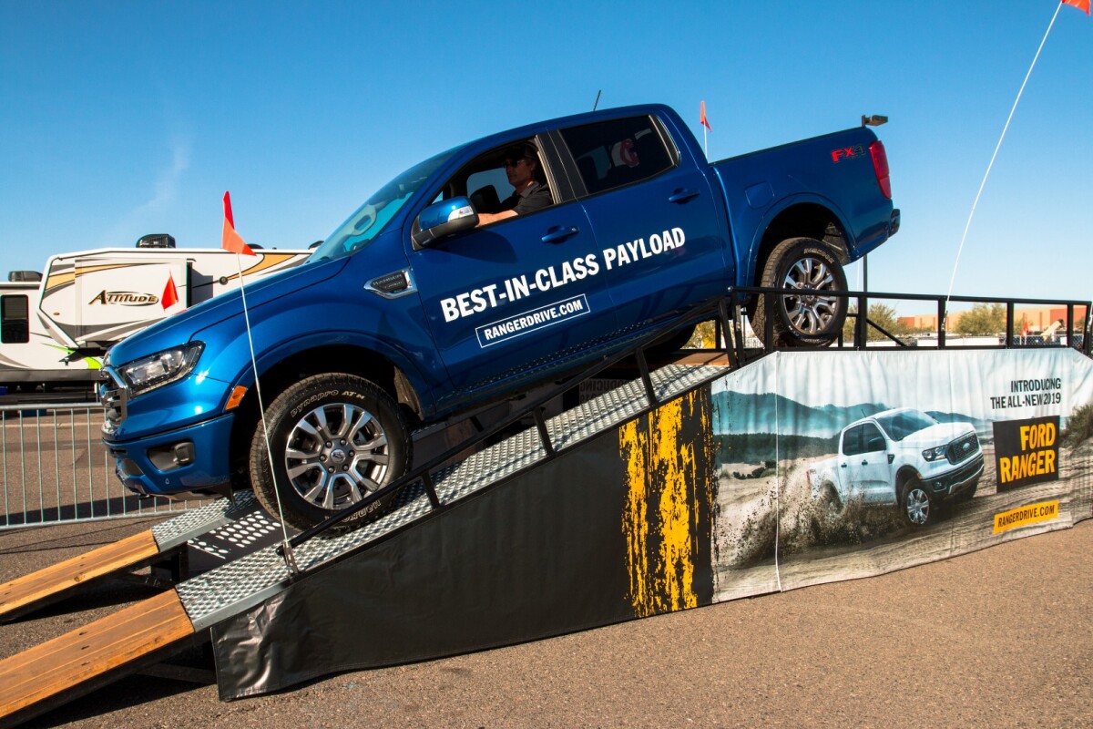 2019 Ford Ranger: You can turn the parking sensors off if they're going crazy in steep terrain