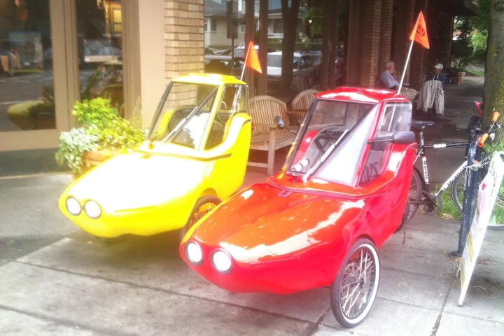 The Tripod is an electric-assist velomobile made in Portland, Oregon
