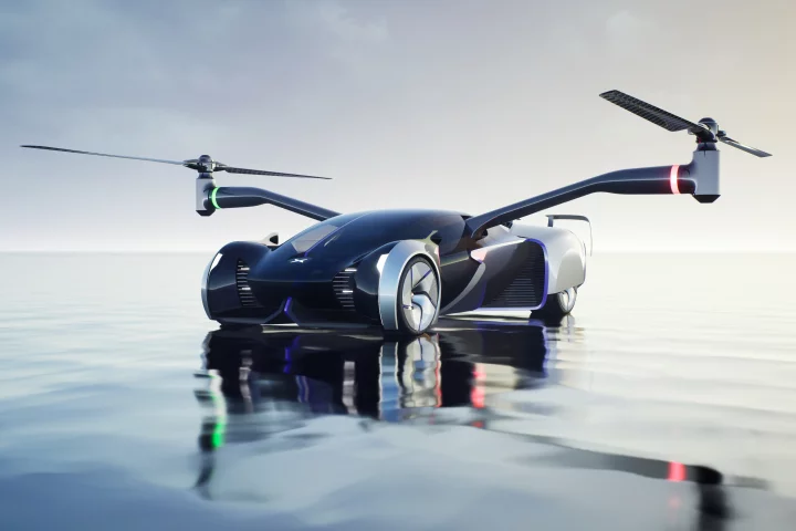 HT Aero plans to follow up its basic 2-seat multicopter with an autofolding, twin-rotor