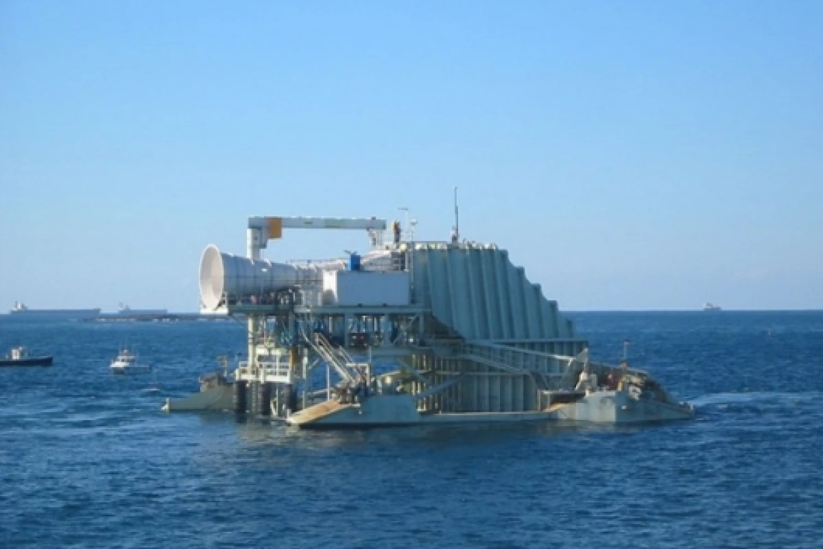 Oceanlinx wave energy conversion unit at Port Kembla in Australia