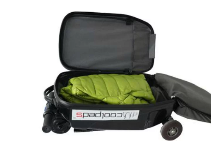 Coolpeds' Briefcase Electric Scooter can travel at up to 20 km/h, making you less likely to miss that vital connection