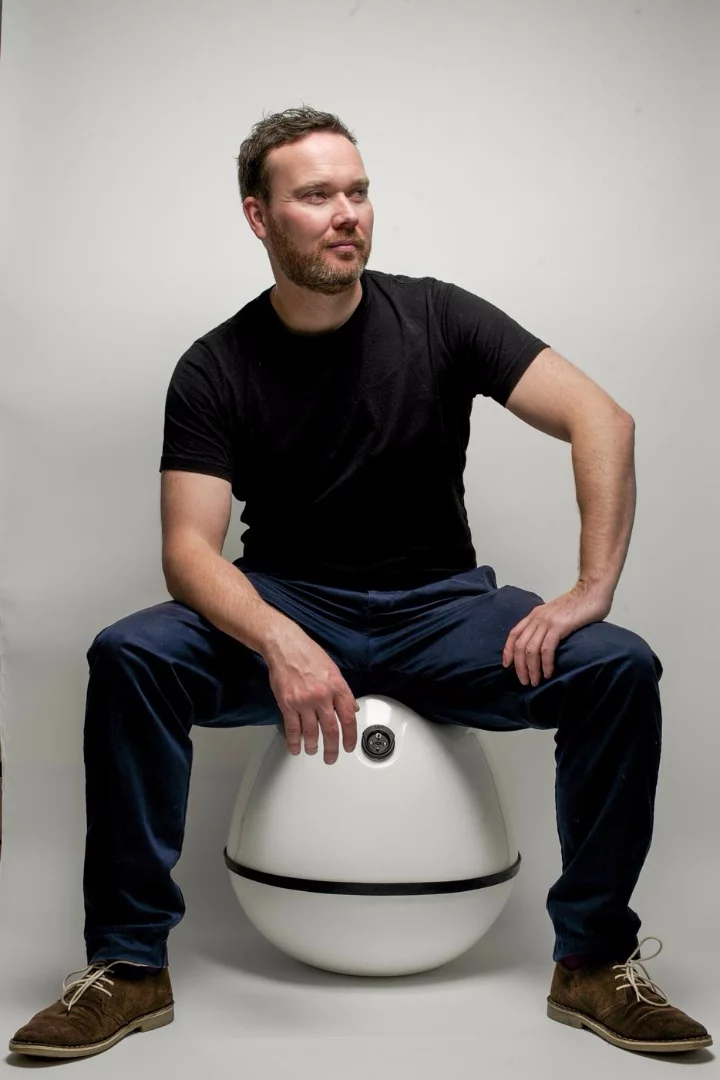 The VRGO chair is a tilting input device that moves the user through a virtual reality setting by tracking the direction of their derrière