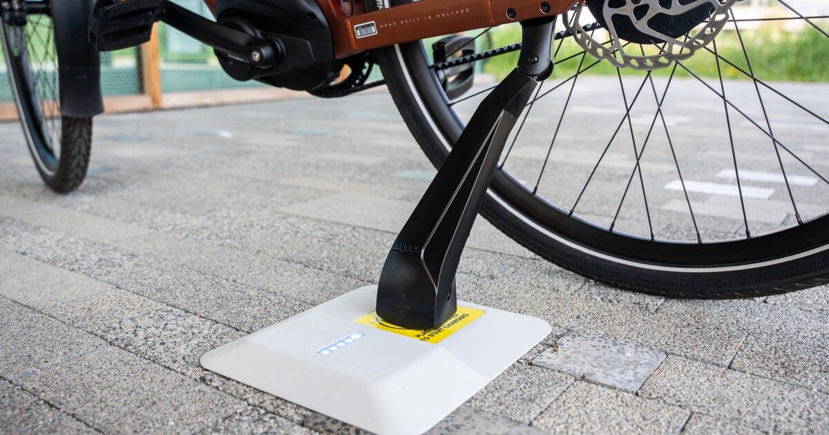 Tiler's wireless charging pad powers ebikes through kickstand