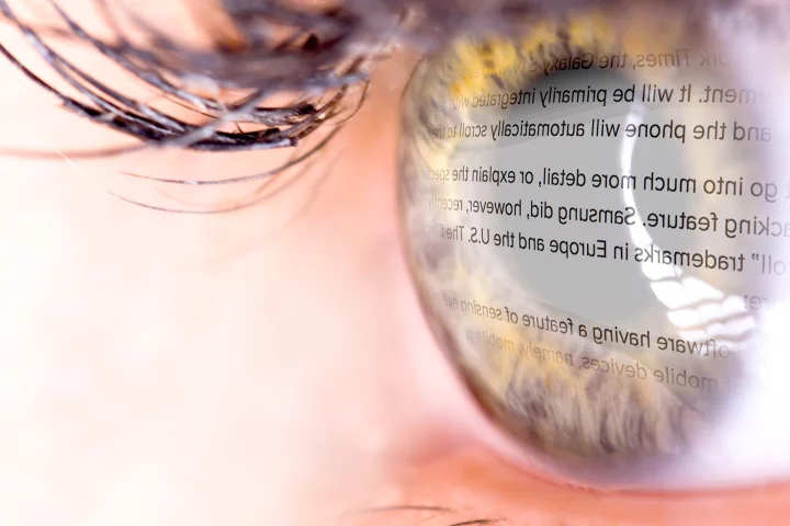 The Samsung Galaxy S IV will reportedly let customers scroll through text using only their eyes (eye image: Shutterstock)